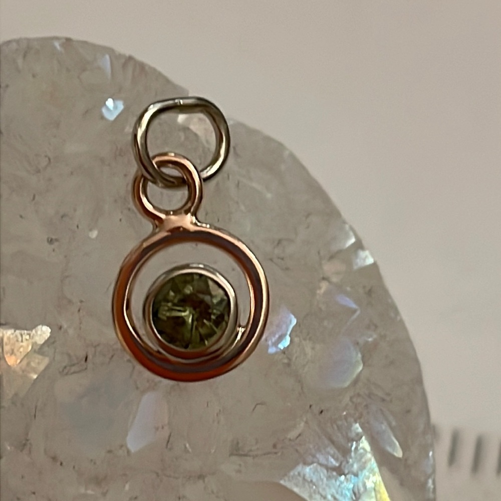 Custom made tourmaline rose and white gold pendant